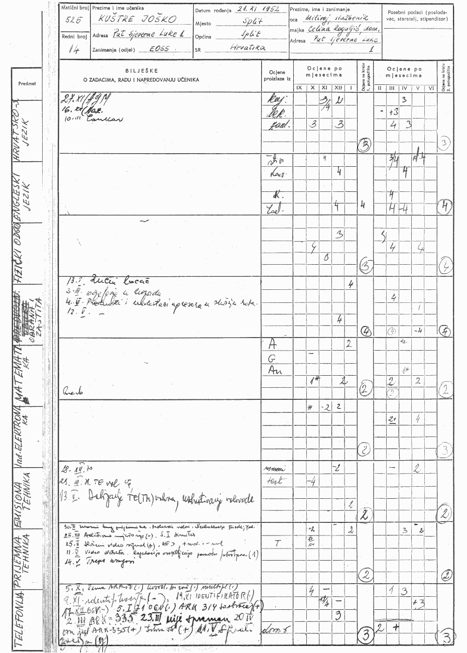 Stranica dnevnika - Joško Kuštre 