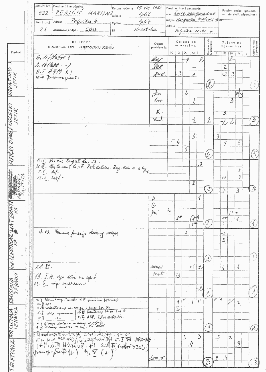  Stranica dnevnika - Marijan Peričić 